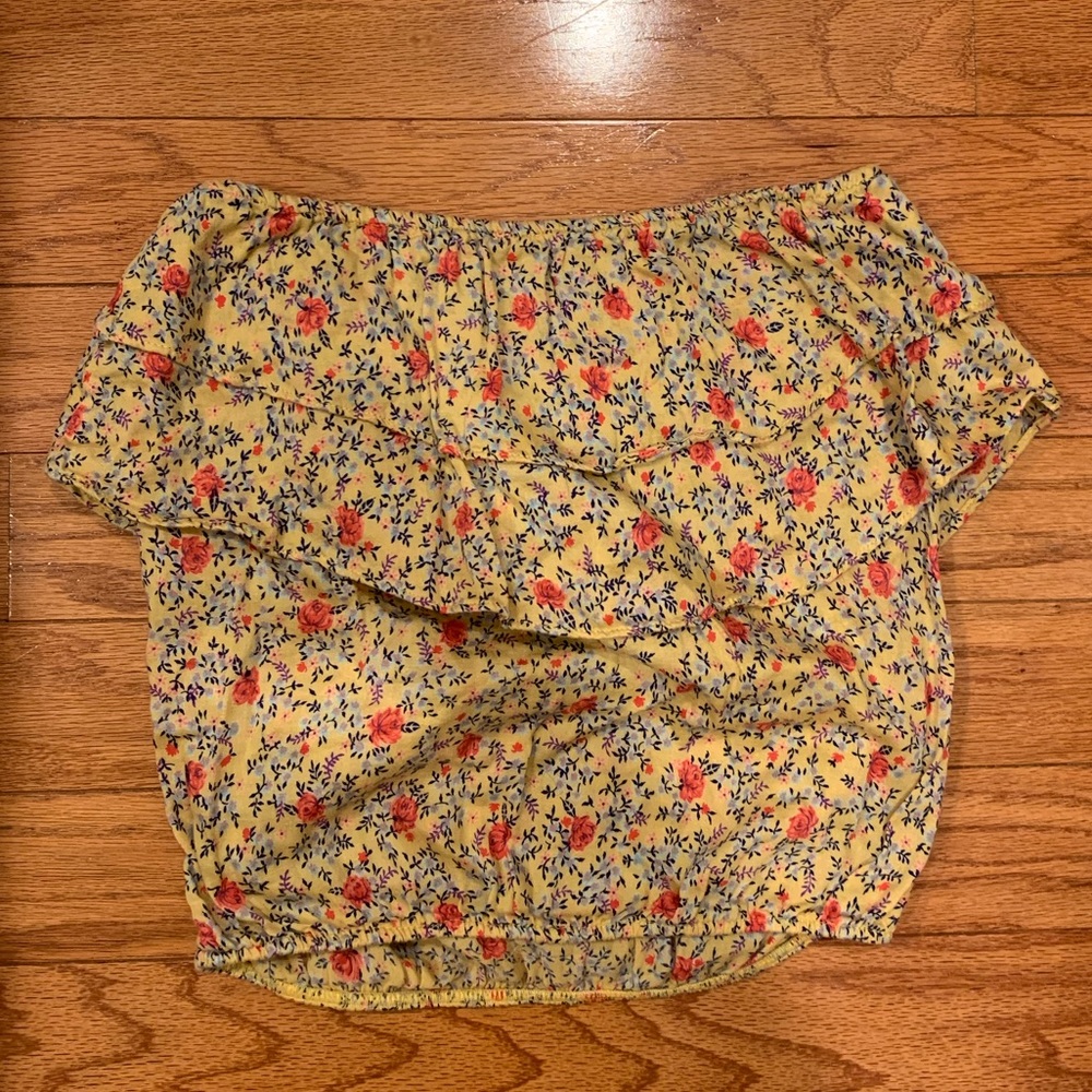 Planet Blue Floral Tube Top - Picture 1 of 3